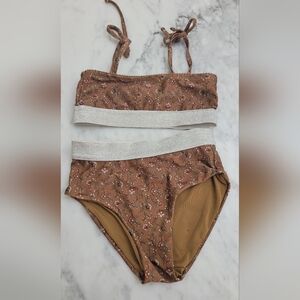 Jamie Kay Brown Floral Bikini. Size 5.